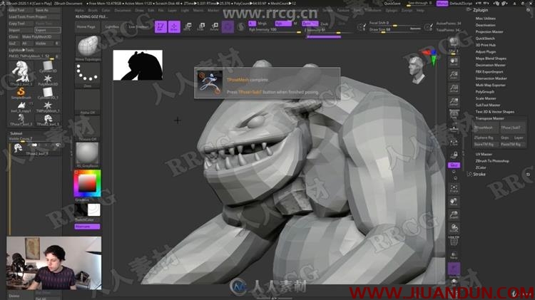 ZBrush与Blender角色数字雕刻3D打印制作流程视频教程 CG 第8张