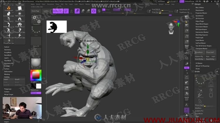 ZBrush与Blender角色数字雕刻3D打印制作流程视频教程 CG 第13张
