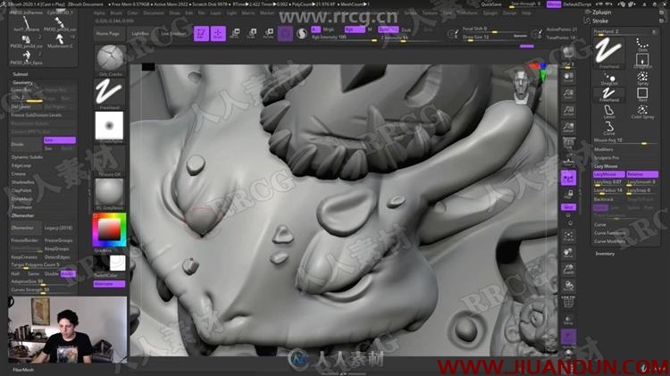 ZBrush与Blender角色数字雕刻3D打印制作流程视频教程 CG 第18张