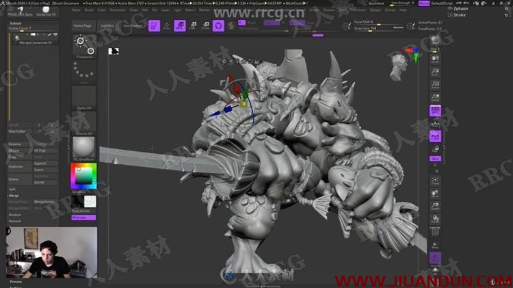 ZBrush与Blender角色数字雕刻3D打印制作流程视频教程 CG 第22张
