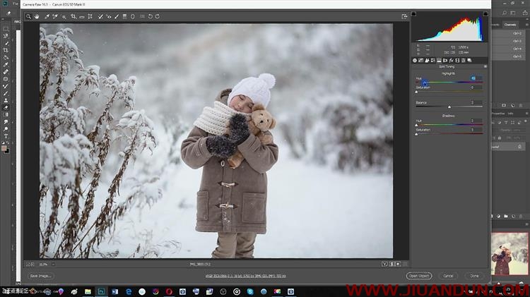 PhotoCASA摄影师Arma Gray冬季儿童摄影冰雪童话后期调色教程 PS教程 第13张
