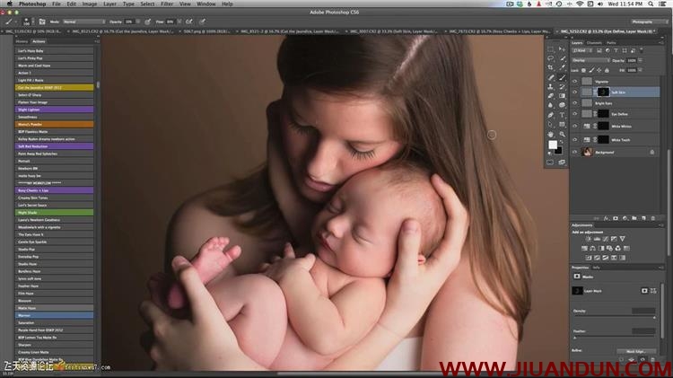 澳洲摄影大师Luisa Dunn TheMilkyWay新生儿后期肤色编辑处理教程 PS教程 第6张