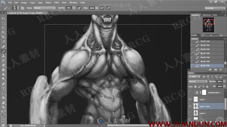 Zbrush魔幻怪物角色设计细化雕刻视频教程 CG 第6张