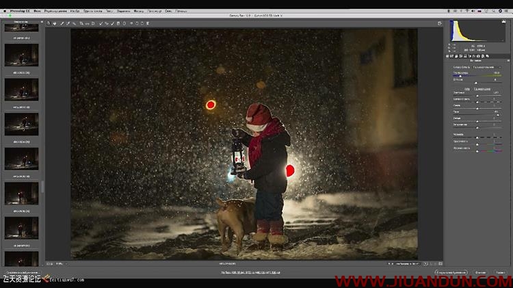 俄罗斯摄影师ANASTASIA KUCHINA唯美夜景儿童摄影后期处理教程 PS教程 第3张