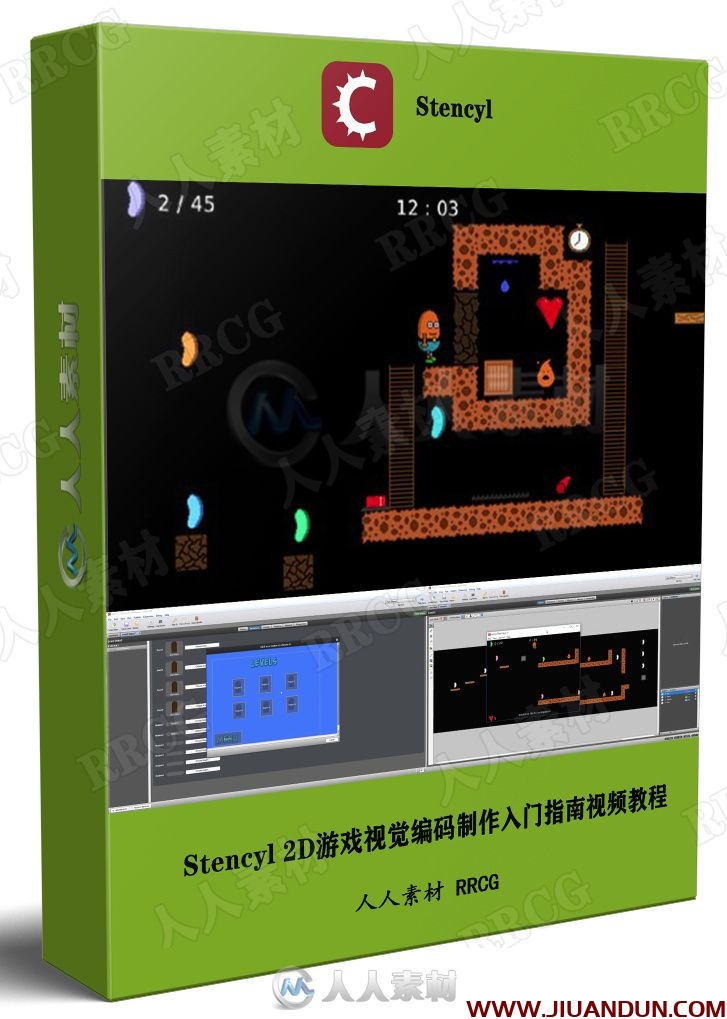 Stencyl 2D游戏视觉编码制作入门指南视频教程 CG 第1张