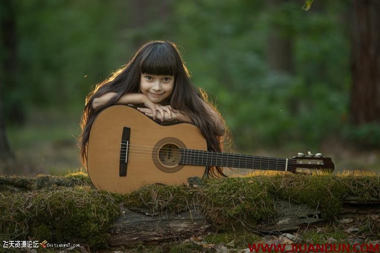 俄罗斯摄影师Anastasia Kuchina唯美儿童'吉他女孩'后期修饰教程 PS教程 第4张