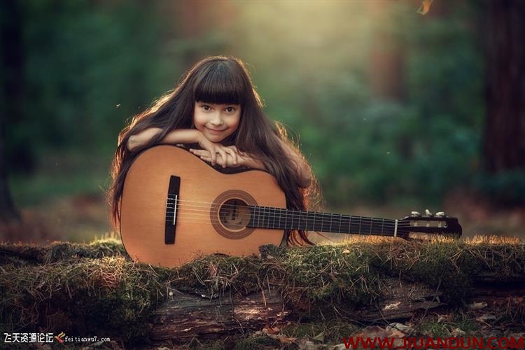 俄罗斯摄影师Anastasia Kuchina唯美儿童'吉他女孩'后期修饰教程 PS教程 第5张