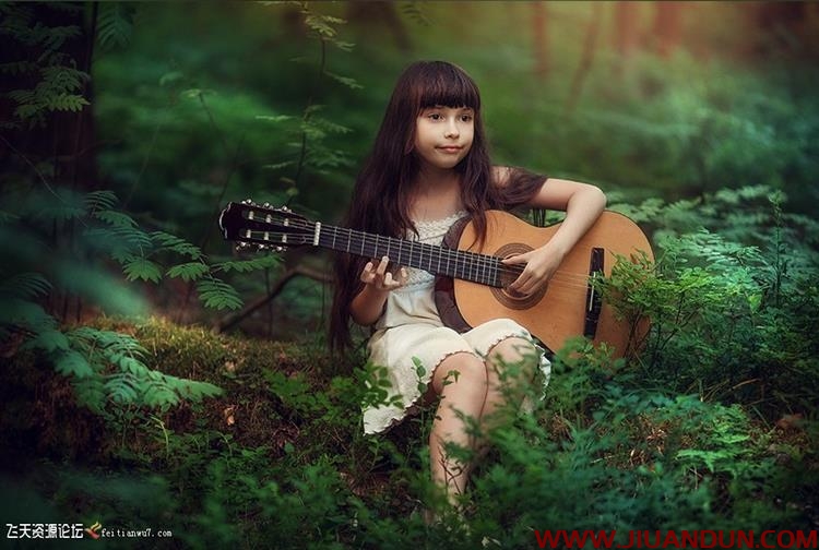 俄罗斯摄影师Anastasia Kuchina唯美儿童'吉他女孩'后期修饰教程 PS教程 第7张