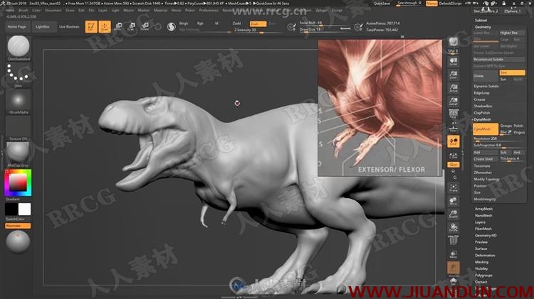 Zbrush恐龙模型雕刻视频教程 CG 第22张