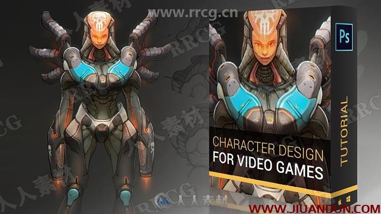 异星战士游戏角色概念设计完整绘画工作流程视频教程 CG 第9张