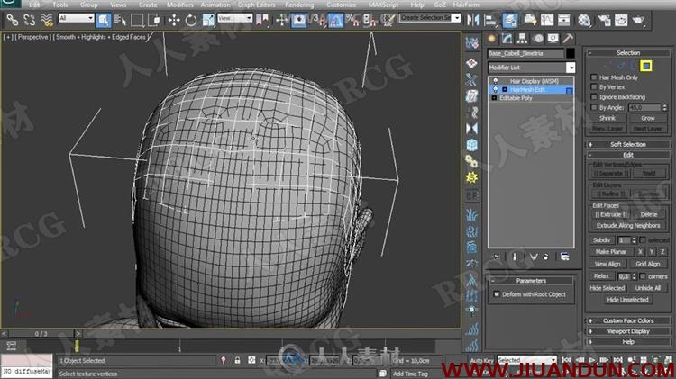3dsMax真实头发制作视频教程 3D 第9张