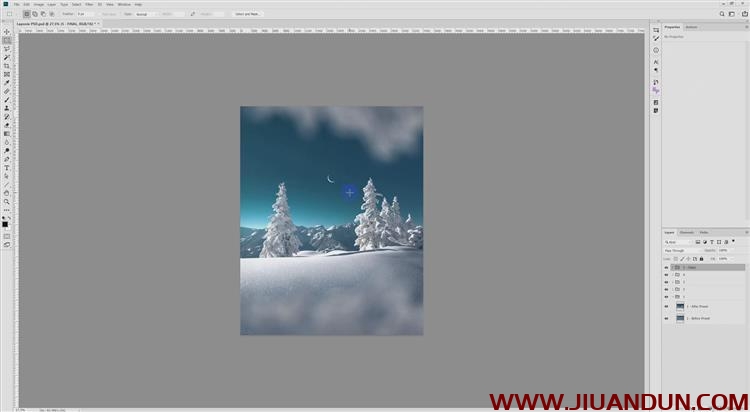 Laponie Samir Belharma冬季外观风景合成附带PSD和合成素材 PS教程 第2张