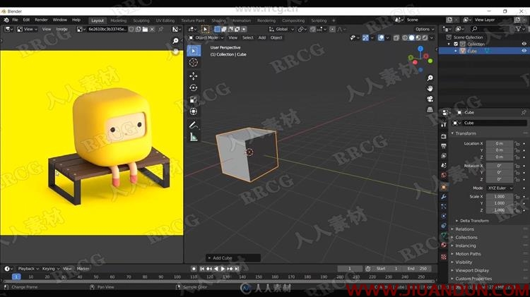 Blender简单低聚卡通角色实例制作视频教程 CG 第4张