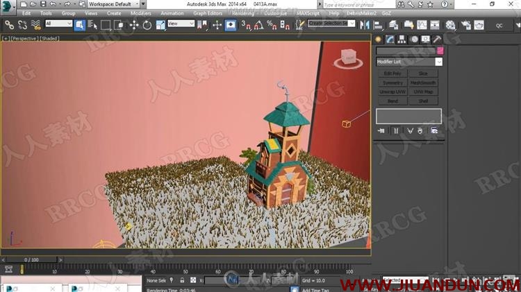 3dsMax卡通模型动画场景制作视频教程 3D 第17张