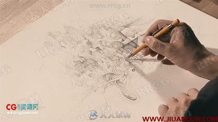 铅笔手绘不同线条笔法详细技巧传统绘画视频教程 CG 第21张