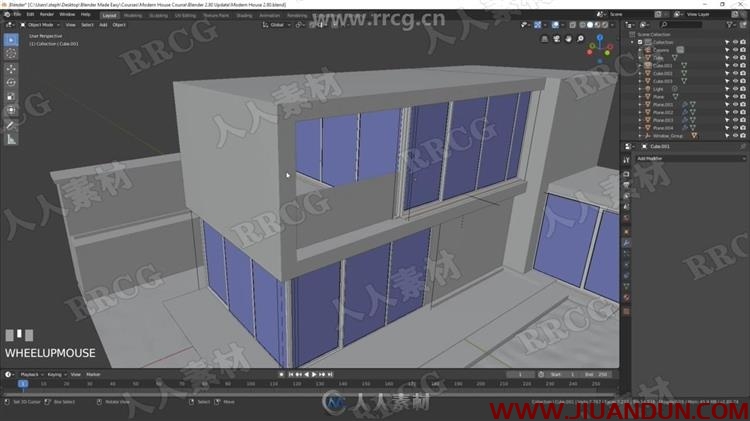 Blender逼真现代化建筑室内外3D设计工作流程视频教程 3D 第2张