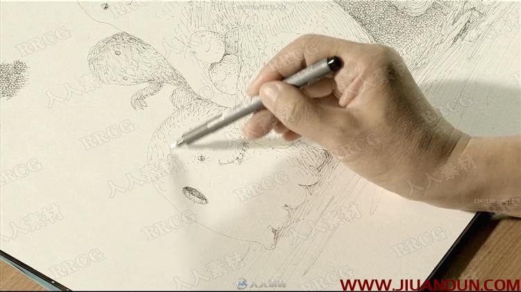 针管笔手绘用笔技法传统绘画视频教程 CG 第8张
