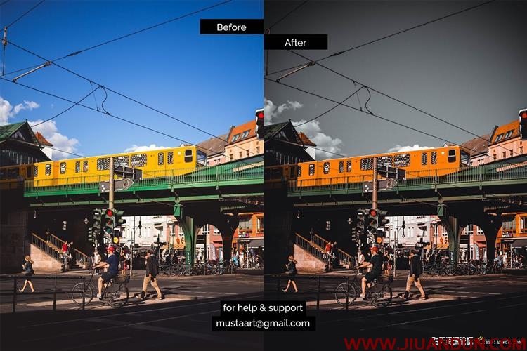工业风城市旅拍黑金胶片Lightroom预设Black x Orange - Urban CR Filter LR预设 第10张