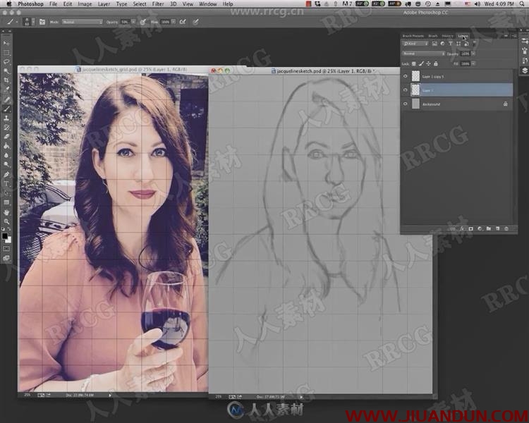 写实人脸素描画法步骤入门详细数字绘画视频教程 CG 第10张