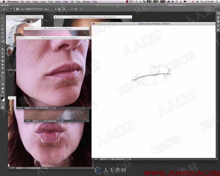 写实人脸素描画法步骤入门详细数字绘画视频教程 CG 第18张