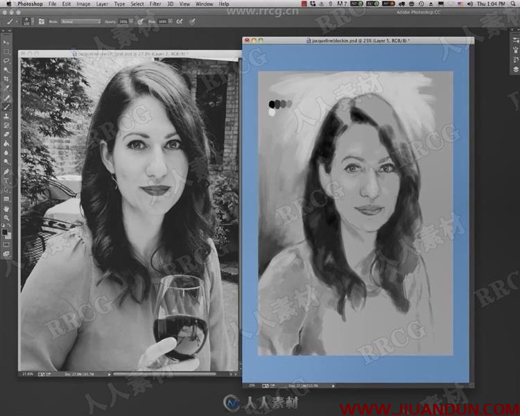 写实人脸素描画法步骤入门详细数字绘画视频教程 CG 第24张
