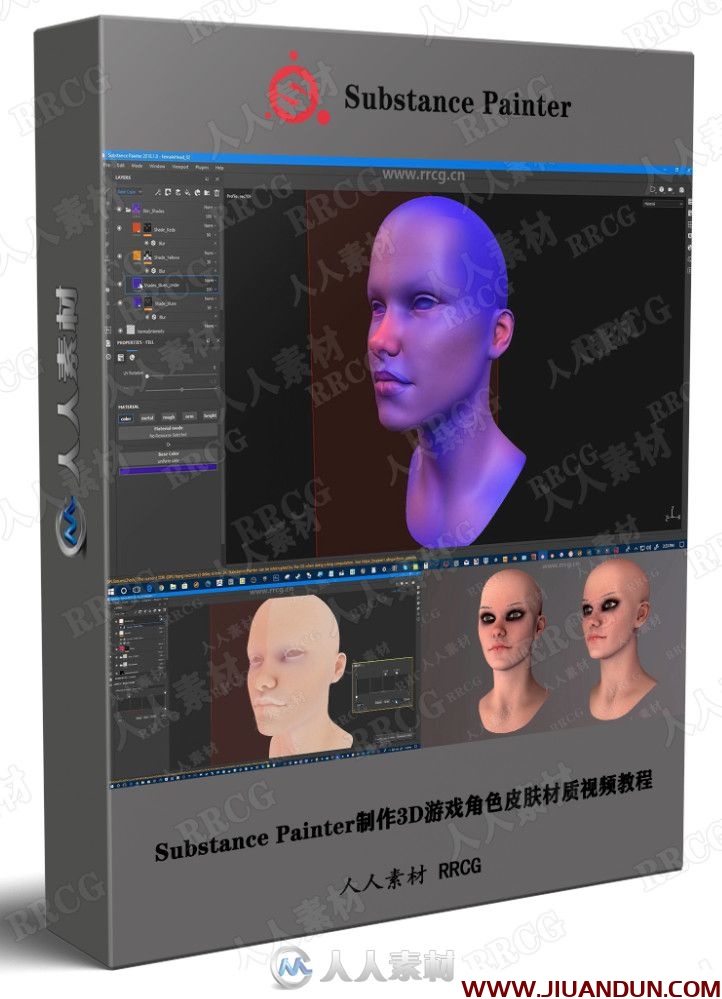 Substance Painter制作3D游戏角色皮肤材质视频教程 CG 第1张