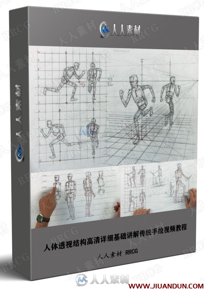 人体透视结构高清详细基础讲解传统手绘视频教程 PS教程 第1张
