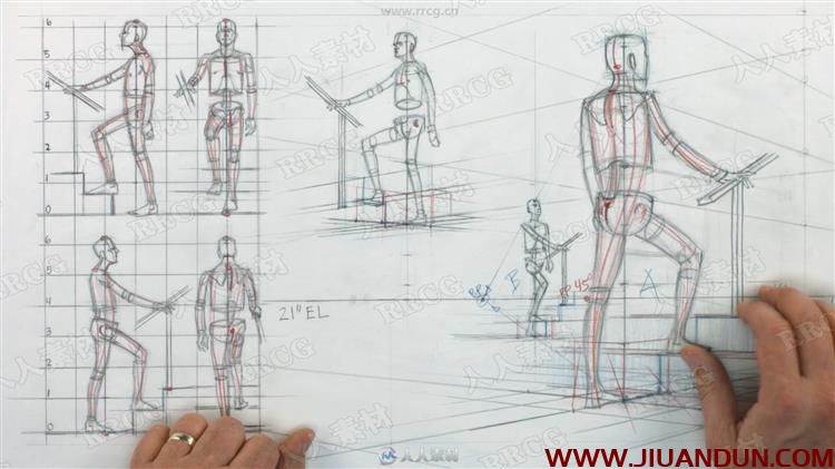 人体透视结构高清详细基础讲解传统手绘视频教程 PS教程 第17张