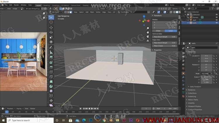 Blender室内设计建筑可视化渲染技能训练视频教程 CG 第7张