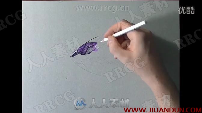 马克笔珠宝首饰系列传统手绘实例视频教程 CG 第3张