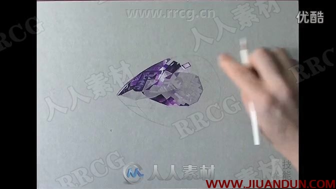 马克笔珠宝首饰系列传统手绘实例视频教程 CG 第6张