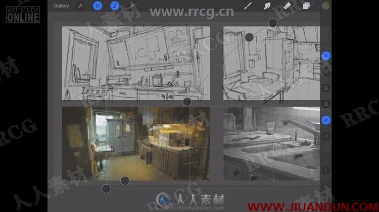 Nikolai影视游戏厨房场景概念艺术设计绘画视频教程 CG 第3张