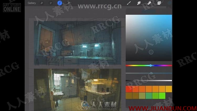 Nikolai影视游戏厨房场景概念艺术设计绘画视频教程 CG 第5张