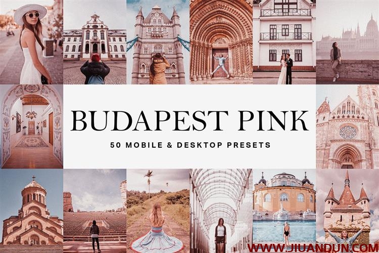 粉色经典胶片LR预设+视频剪辑LUT预设Budapest Pink Lightroom Presets LR预设 第1张