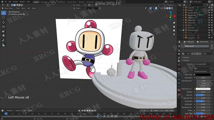 Blender复古游戏炸弹人角色实例制作视频教程 CG 第11张