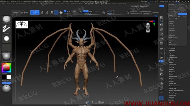 ZBrush地狱恶魔游戏角色超完整制作大师级视频教程 CG 第6张