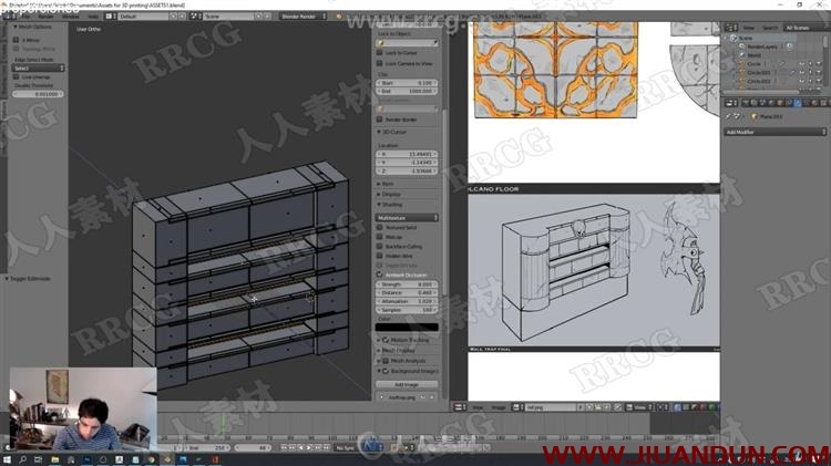 ZBrush于Blender游戏道具3D打印级雕刻工作流视频教程 design others 第3张