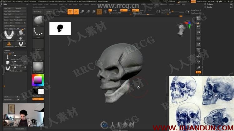 ZBrush于Blender游戏道具3D打印级雕刻工作流视频教程 design others 第6张