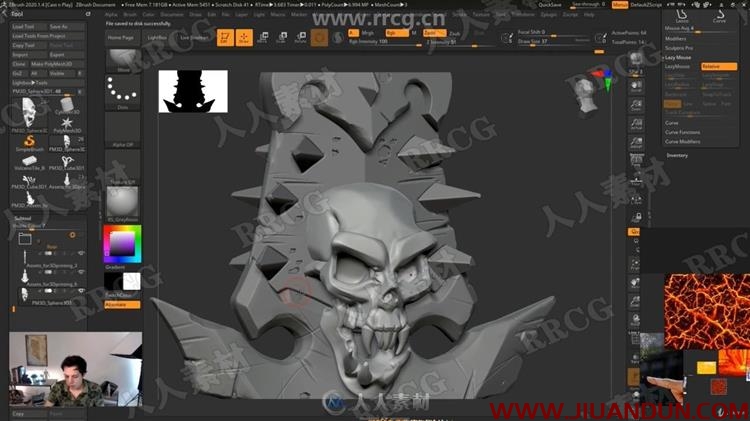 ZBrush于Blender游戏道具3D打印级雕刻工作流视频教程 design others 第11张