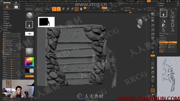 ZBrush于Blender游戏道具3D打印级雕刻工作流视频教程 design others 第13张