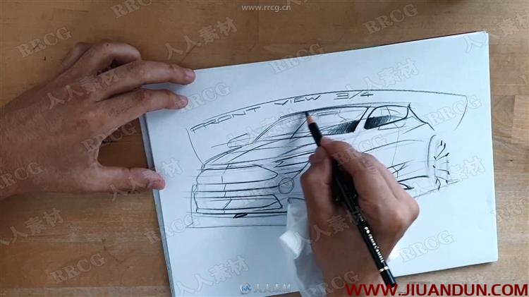 专业汽车结构设计传统手绘草图实例训练视频教程 CG 第3张