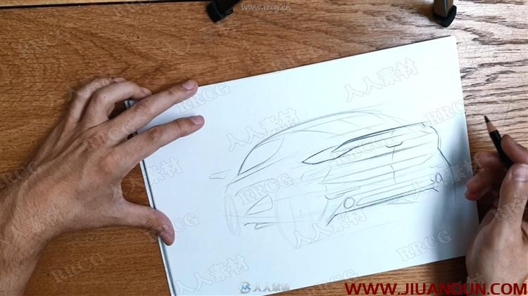 专业汽车结构设计传统手绘草图实例训练视频教程 CG 第6张