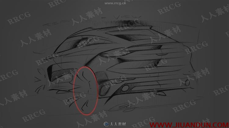 专业汽车结构设计传统手绘草图实例训练视频教程 CG 第7张
