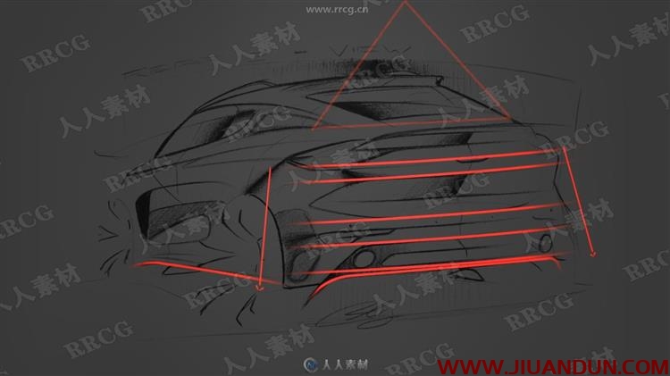 专业汽车结构设计传统手绘草图实例训练视频教程 CG 第8张