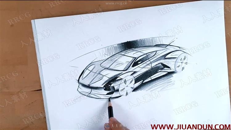 专业汽车结构设计传统手绘草图实例训练视频教程 CG 第10张