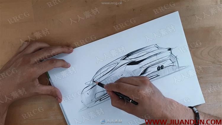 专业汽车结构设计传统手绘草图实例训练视频教程 CG 第12张