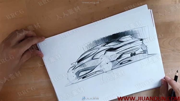 专业汽车结构设计传统手绘草图实例训练视频教程 CG 第13张