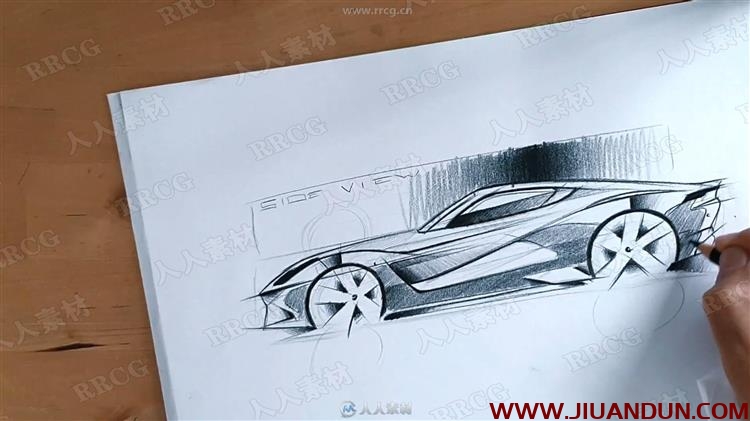 专业汽车结构设计传统手绘草图实例训练视频教程 CG 第14张
