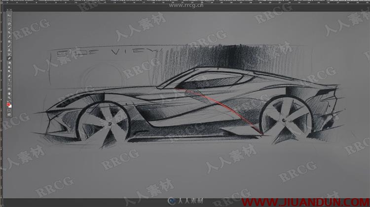 专业汽车结构设计传统手绘草图实例训练视频教程 CG 第15张