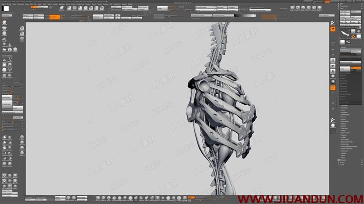 ZBrush机器人内骨骼详细实例视频教程 CG 第16张